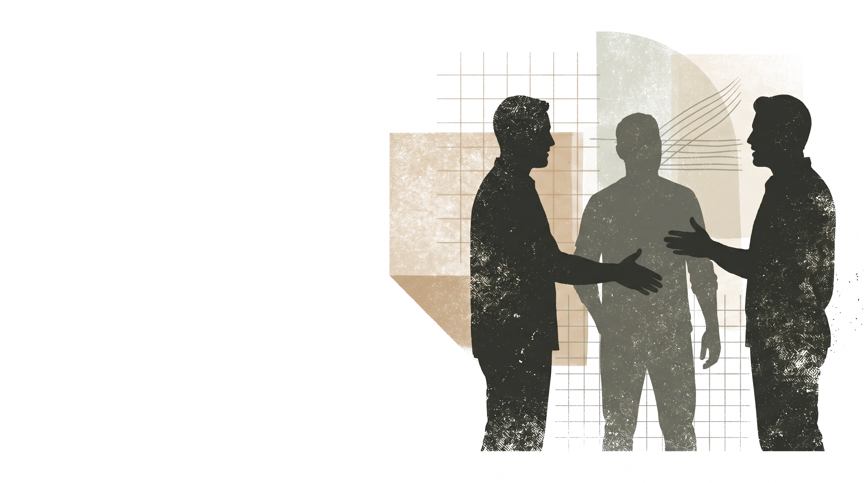 Illustration of dads shaking hands