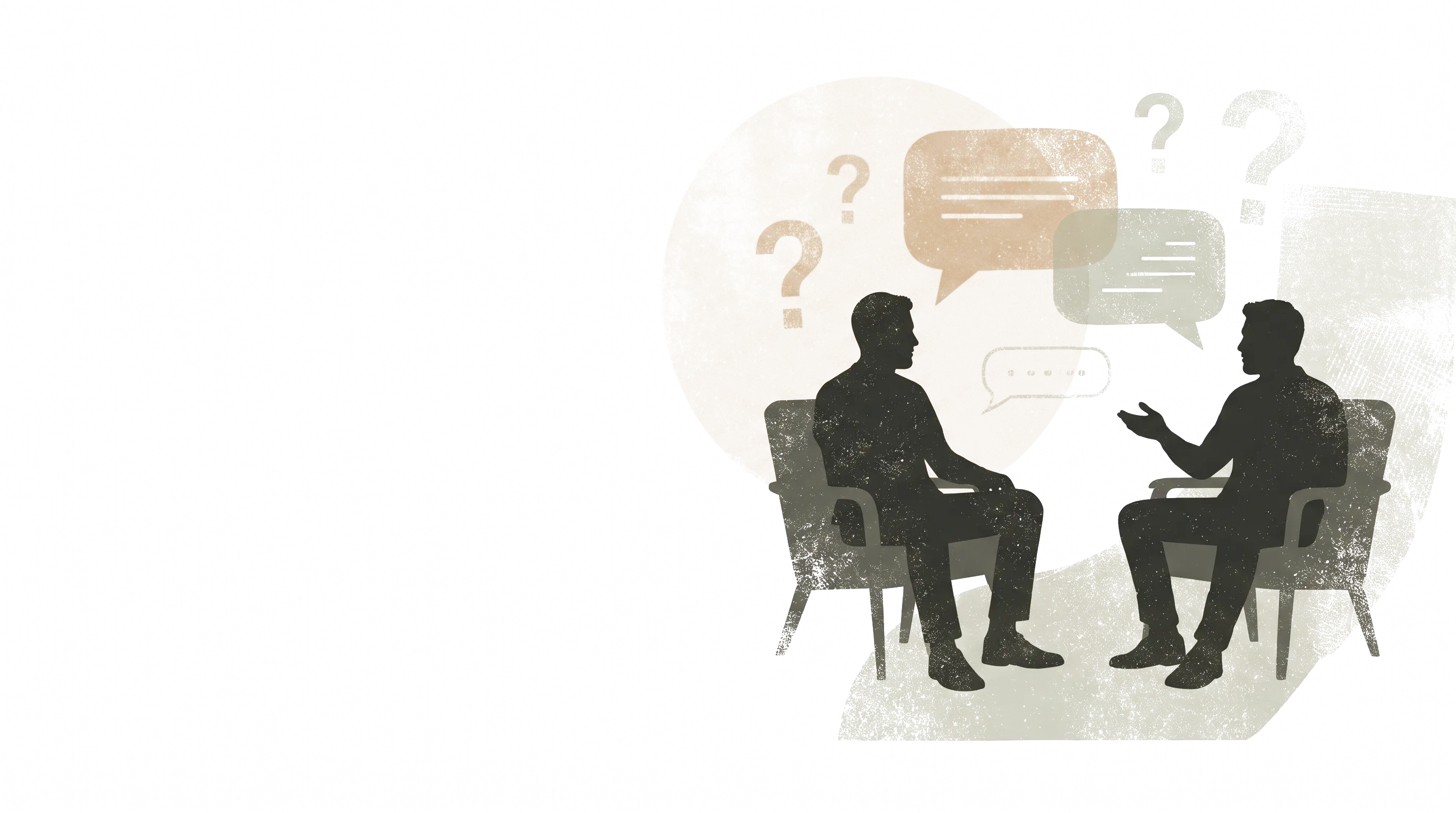 Illustration of two dads talking in armchairs